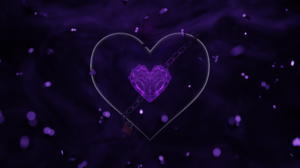 3D 3d Design Digital Art Heart Purple Abstract 3D Abstract 4K Chains Locks Crystal Smoke Love Hearts 3840x2160 Wallpaper