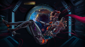 Digital Digital Art Artwork Drawing Space Cyborg Floating Zero Gravity Science Fiction Robot 8000x4490 Wallpaper