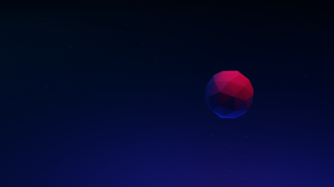 Space Planet Surface Isometric Stars Minimalism Blender Simple Background 2560x1440 Wallpaper