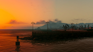 Grand Theft Auto V Pier Sun 7300x1980 Wallpaper