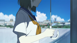 Anime City Anime Umbrella Anime Girls Schoolgirl School Uniform Rain Blurred 1280x800 Wallpaper