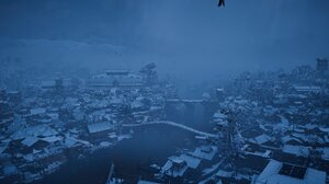 Assassins Creed Valhalla Screen Shot PC Gaming York Video Games Bridge Water CGi 2560x1600 Wallpaper