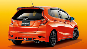 Honda Mugen Honda Honda Fit Car Japanese Cars Orange Background Yellow Background Rear View Orange C 2000x1333 Wallpaper