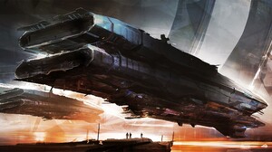 Sci Fi Spaceship 2956x1308 wallpaper