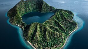 Nature Island Landscape Mountains Lake Sea Beach Vertical Atolls 1638x2048 Wallpaper