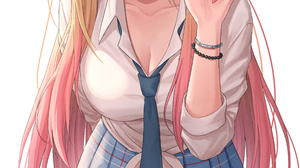 Sono Bisque Doll Wa Koi Wo Suru Kitagawa Marin Anime Girls Blonde Long Hair Blushing Piercing School 2400x4706 Wallpaper