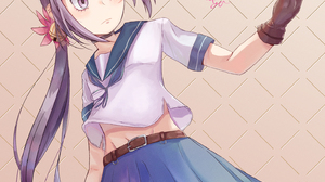 Akebono KanColle Kantai Collection Long Sleeves Purple Hair Anime Anime Girls Fan Art Digital Art Ar 1447x2047 wallpaper