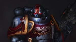 Warhammer 40 000 Science Fiction High Tech Space Marines Power Armor Gun Bolter Space Wolves Gold Re 1920x828 wallpaper