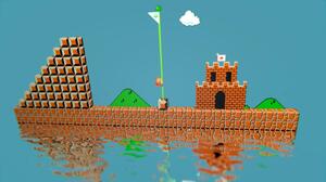 3d Castle Nintendo Super Mario Water 1920x1080 wallpaper