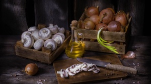 Mushroom Oil Onion 1920x1280 Wallpaper
