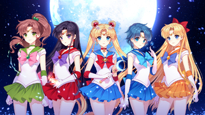 Nardack Artwork Anime Girls Sailor Moon Aino Minako Rei Hino Kino Makoto Mizuno Ami Tsukino Usagi Sa 1920x1200 Wallpaper