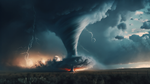 Ai Art Illustration Twister Hurricane Clouds Nature Lightning 3136x1792 Wallpaper