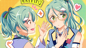 Anime Anime Girls BanG Dream Hikawa Hina Hikawa Sayo Short Hair Long Hair Green Hair Twins Two Women 1401x1050 Wallpaper