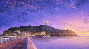 Artwork Digital Art Island Sea Bridge Building 1600x1131 Wallpaper