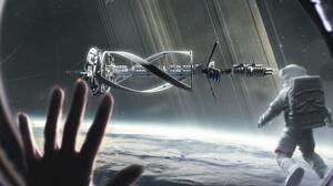 4K Space Spaceship Planet Astronaut Cyberpunk Spacesuit Digital Art Vadim Sadovski 5200x3250 Wallpaper