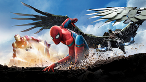 Spider Man Tom Holland Iron Man Vulture Marvel Comics 9724x6358 wallpaper