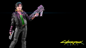 Sakirah Rodaun Original Characters Cyberpunk 2077 Cyberpunk Digital Art CGi Kev Art SMG Pistol Weapo 6827x3840 Wallpaper