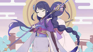 Anime Anime Girls Genshin Impact Raiden Shogun Genshin Impact Raiden Makoto Long Hair Purple Hair Tw 3508x2480 Wallpaper