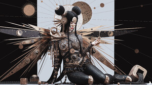 Dylan Kowalski Digital Digital Art Render CGi Dark Hair Fantasy Art Fantasy Girl Wings Women Mechani 3840x2160 Wallpaper
