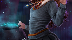 Hermione Granger Harry Potter Fictional Character Sweater Thigh High Socks 2D Artwork Drawing Fan Ar 4000x6000 Wallpaper