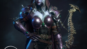 Sylvanas Windrunner Video Game Girls Fan Art Video Game Characters PC Gaming Pointy Ears Glowing Eye 2048x2048 Wallpaper