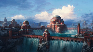 Fantasy City 3840x1746 Wallpaper