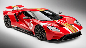 Ford GT Supercars Simple Background Red Ford American Cars Vehicle Red Cars Car Sports Car 3840x2160 Wallpaper