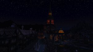 World Of Warcraft Video Games Gilneas Night Sky Stars City Alliance Horde Town Night World Of Warcra 1920x1080 Wallpaper