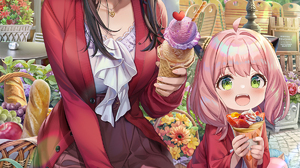 Anime Anime Girls Spy X Family Yor Forger Anya Forger Food Flowers Fan Art 1200x1848 Wallpaper