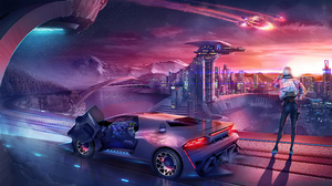 Vehicle Futuristic City 3840x2611 wallpaper