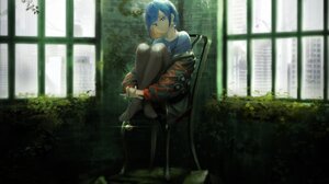 R I M Chair Window Sitting Anime Girls Digital Art Virtual Youtuber 2000x2829 Wallpaper