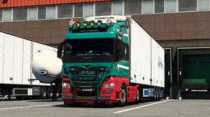 Truck EuroTruckSimulator2 MAN Company CGi Vehicle Video Games Front Angle View 3840x2160 Wallpaper
