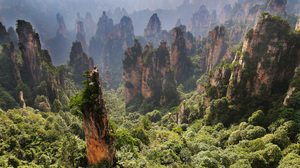 China Cliff Forest Hunan Rock 5119x3340 Wallpaper