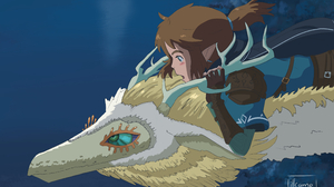 The Legend Of Zelda Tears Of The Kingdom Link Dragon Studio Ghibli Loong Chinese Dragon Crossover Cr 3888x2325 Wallpaper