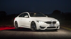 BMW Car Headlights Licence Plates Minimalism BMW M4 White Cars 2560x1440 Wallpaper