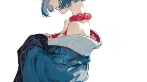 Anime Girls Illustration Horns Loose Clothing Kimono 1200x1575 Wallpaper