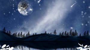 Galaxy Sky Blue Trees Lake Sky Reflection 2224x1668 Wallpaper