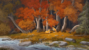 Dan Field Fox Fall Nature Red Leaves 3840x2160 Wallpaper