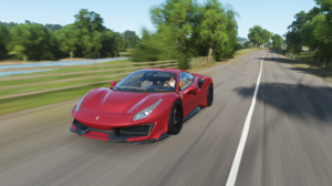 Forza Forza Horizon Forza Horizon 4 Car Racing Ferrari 488 Pista Video Games CGi Front Angle View He 1920x1080 Wallpaper