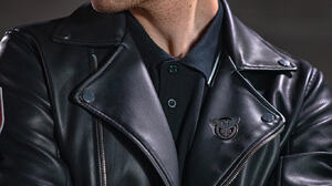 Denis Davydoff Men Blonde Looking Away Shirt Leather Jacket Black Clothing Simple Background 1365x2048 Wallpaper