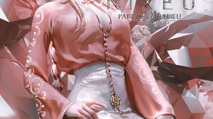 Nixeu Drawing Women Ahri League Of Legends League Of Legends Fox Girl Skirt Pink Clothing Nine Tails 950x1400 Wallpaper