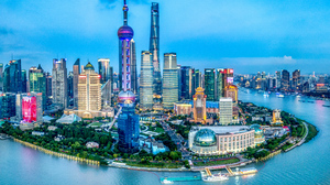 Cityscape 4K Building Skyscraper Tower Water Shanghai China City 3840x2160 Wallpaper