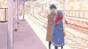 Train Couple Anime Couple Love Plus Anime Boys Anime Girls 2048x2897 Wallpaper