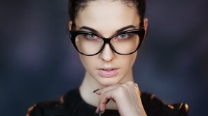 Women Model Looking At Viewer Maxim Maksimov Alla Berger Brunette Portrait Fake Glasses Maxim Maximo 2048x1371 Wallpaper