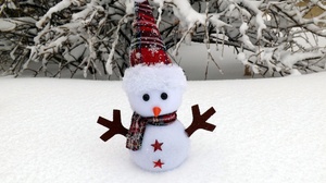 Winter Snow Toy Christmas 2560x1641 Wallpaper