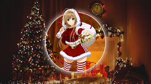 Picture In Picture Christmas Clothes Christmas Tree Sento Isuzu Amagi Brilliant Park Christmas Anime 7680x4320 Wallpaper