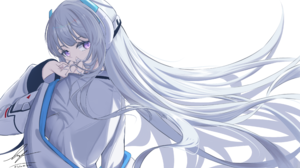 Anime Anime Girls Blue Archive Ushio Noa Long Hair White Hair Solo Artwork Digital Art Fan Art 3508x2480 Wallpaper