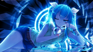 Hatsune Miku Vocaloid Water On Glass Blue Eyes 1920x1080 Wallpaper